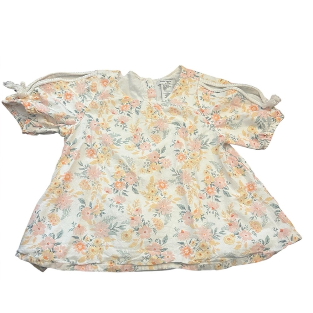 Haute Hippie Kids Style White Floral Boho Top Large 10/12